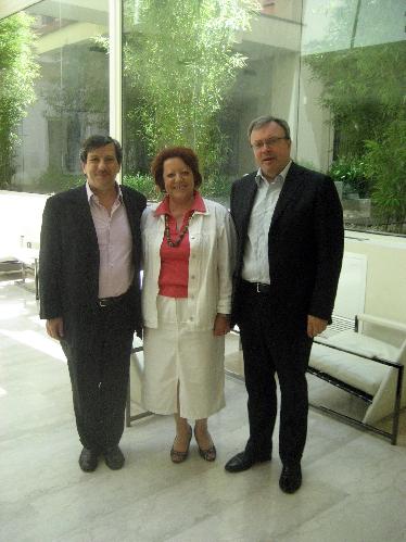 Federbio, da sinistra: il vice presidente Gaetano Paparella, la vice presidente Pina Eramo e il presidente Paolo Carnemolla